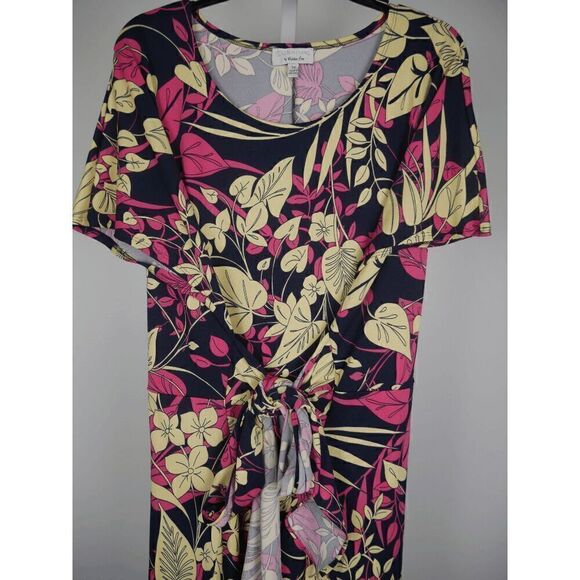 Robbie Bee Plus Size High-Low Midi Dress 1X - Picture 3 of 6